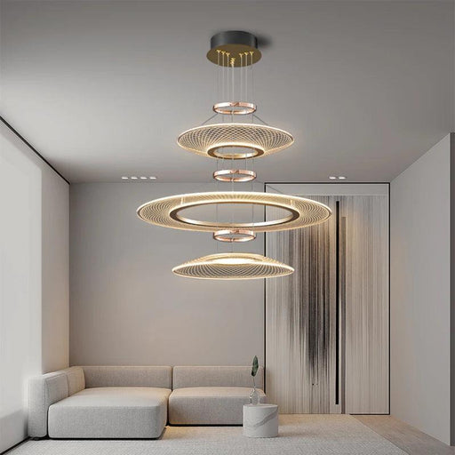 Elegant LED Pendant Chandelier with Customizable Lighting Options