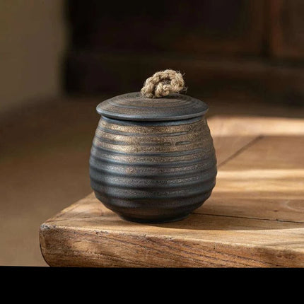 Elegant Vintage Gilt Ceramic Tea Pot - Artistic Storage Solution and Stylish Home Accent