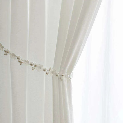 Modern Solid White Sheer Curtains