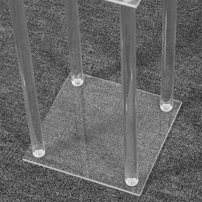 Elegant Set of 10 Clear Acrylic Flower Stands - 23-inch Wedding Centerpiece Vases
