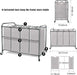 4-Section Portable Laundry Organizer with Waterproof Bags for Effortless Sorting