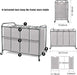 Sorter 4 Section, Hamper with Wheels, Laundry Basket Sorter, Laundry Separator Hamper, Laundry