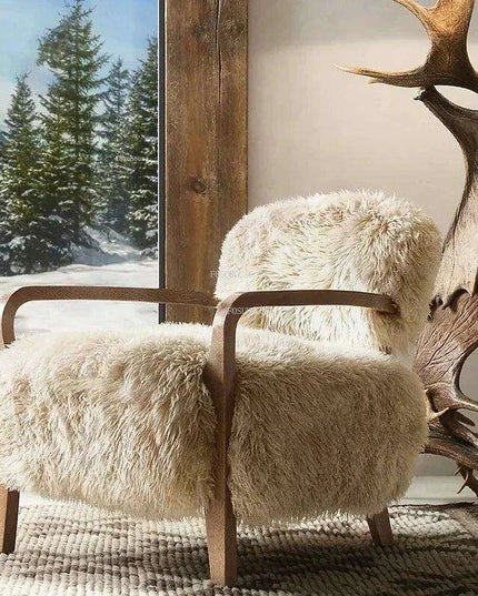 Opulent Moroccan-Inspired Wooden Armchair and Ottoman Set - Elegant Home Relaxation Duo