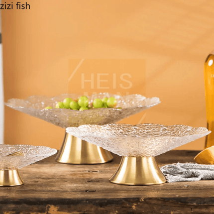 Exquisite Elevated Glass Serving Platters: Enhance Your Dining Experience