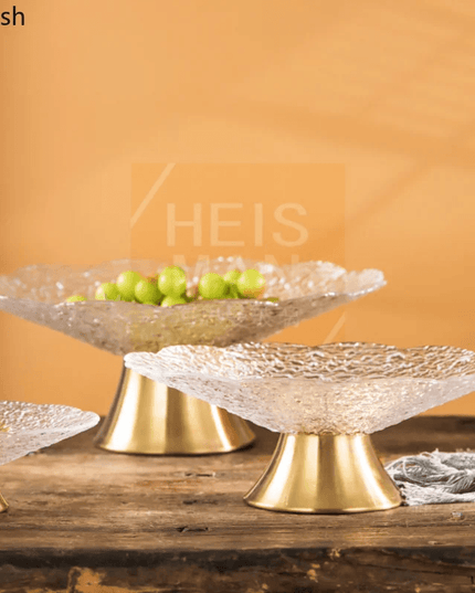 Exquisite Elevated Glass Serving Platters: Enhance Your Dining Experience
