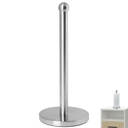 Sleek Stainless Steel Kitchen Roll Holder with Dual Mounting Options