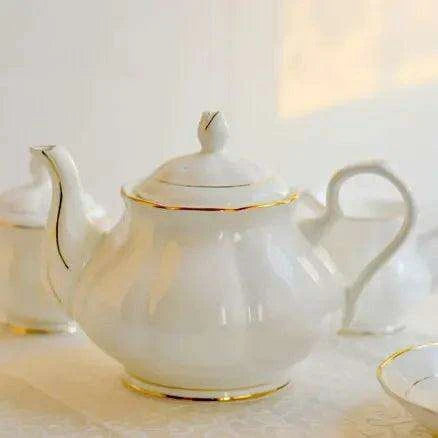 European Elegance: Luxury Bone China Tea and Coffee Set with Phnom Penh Teapot