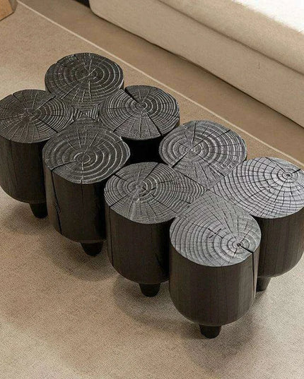 Unique Irregular Luxury Wooden Coffee Tables - Minimalist Side Tables with Complimentary Shipping for Stylish Home Decor