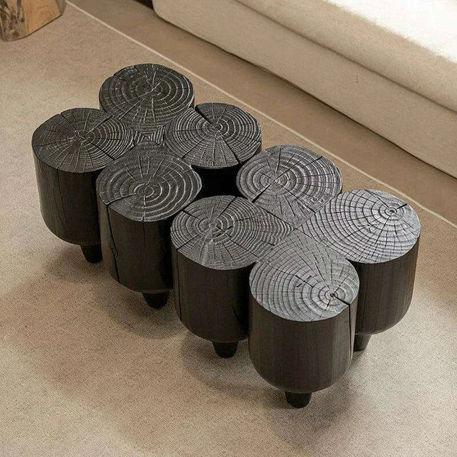 Unique Irregular Luxury Wooden Coffee Tables - Minimalist Side Tables with Complimentary Shipping for Stylish Home Decor