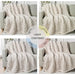 Chic Cream White Plaid Oversized Chunky Knit Throw Blanket - Autumn Comfort