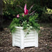 Coastal Elegance 16" Self-Watering Square Planter - Ideal for Outdoor Gardens