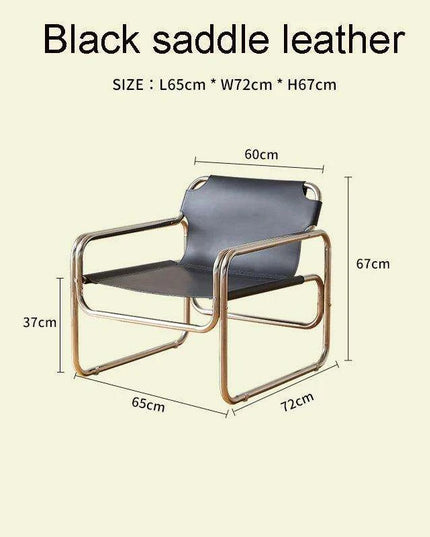 Bauhaus Luxe Leather Lounge Chair - A Fusion of Style and Comfort