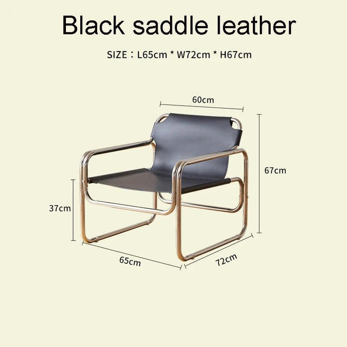 Bauhaus Luxe Leather Lounge Chair - A Fusion of Style and Comfort