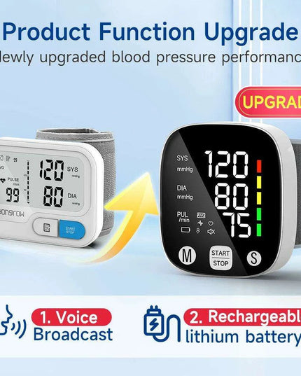 HealthMate Portable Blood Pressure & Heart Rate Monitoring Device - Your Go-To Health Assistant