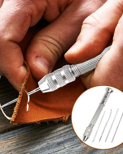 Premium Stainless Steel Leather Stitching Awl Kit for Crafting and Repair