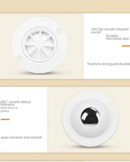 Self-Adhesive 360° Swivel Caster Wheels - Mini Stainless Steel Furniture Rollers with Universal Ball Mechanism