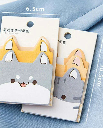 Adorable Kawaii 3-Layer Sticky Notes Collection - Fun Memo Pad with 45 Sheets