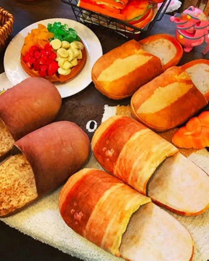 Burger Delight Cozy Slippers - Whimsical Loungewear for Autumn/Winter