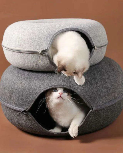 Purrfect Play & Rest Tunnel Bed - Interactive Cat Retreat