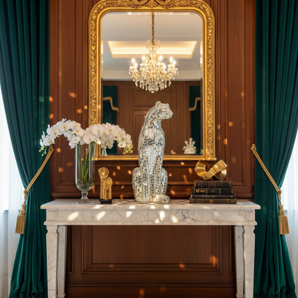Modern Indoor Home Decor Art Cheetah Sculpture Mosaic Glass Leopard An Sculptures & Statues modern-indoor-home-decor-art-cheetah-sculpture-mosaic-glass-leopard-animal-figurine-luxury-living-room-floor-ornaments-statues