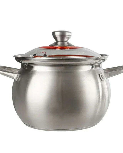 Versatile 304 Stainless Steel Large Soup Pot - Perfect for Gas and Induction Cooking