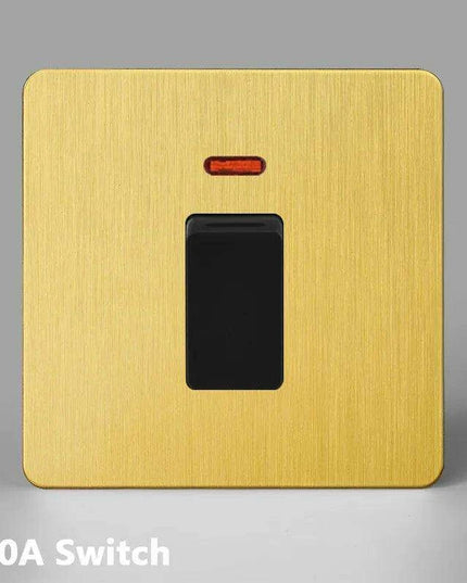 Elegant Vintage Gold Dimmer Switches with USB - 1, 2, 3 Gang 2 Way Sockets for French EU Plugs