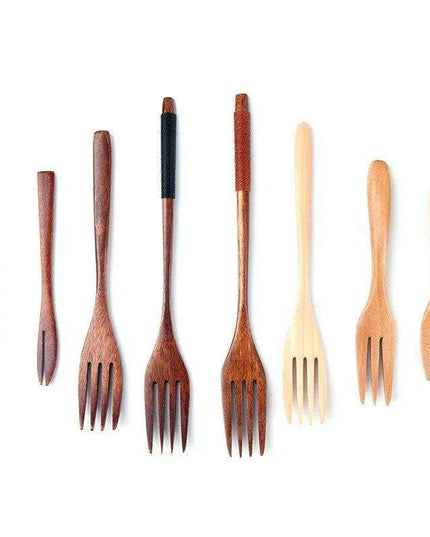 Elegant Bamboo Fork for Fruits, Desserts, and Salads - Japanese Style Kitchen Utensil