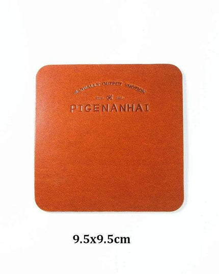 Elegant Handcrafted Italian Leather Coasters - Premium Heat-Resistant Drink Mats