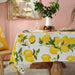 Lemon Sunshine Waterproof Rectangular Tablecloth for Joyous Occasions