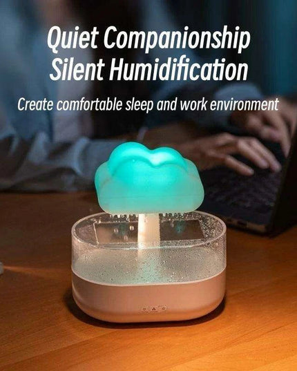Aromatherapy Rain Cloud Humidifier with LED Night Light and Calming Raindrop Sounds