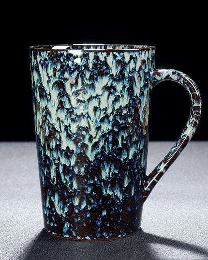 Artisan Crafted 400ml Ceramic Mug - Distinctive Textured Tea Cup