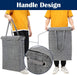 Stylish Waterproof Foldable Laundry Hamper - 45L Capacity with Lid