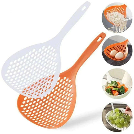 Oversized Slotted Cooking Strainer Spoon - Essential Tool for Effortless Draining and Cooking
