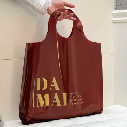 HARDIRON Semi-Circular Handle Shopping Bags — Set of 50, Multi-Color
