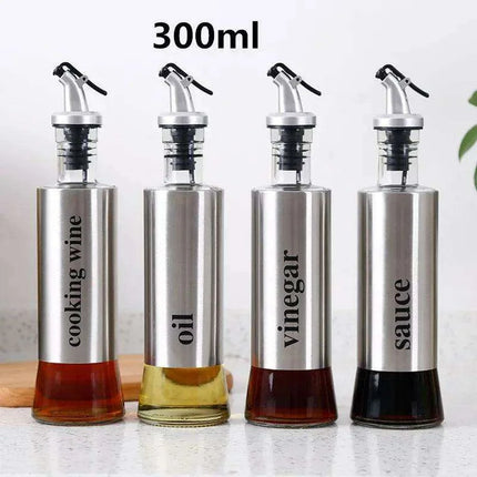 Chic Stainless Steel and Glass Oil and Vinegar Dispenser: A Culinary Must-Have