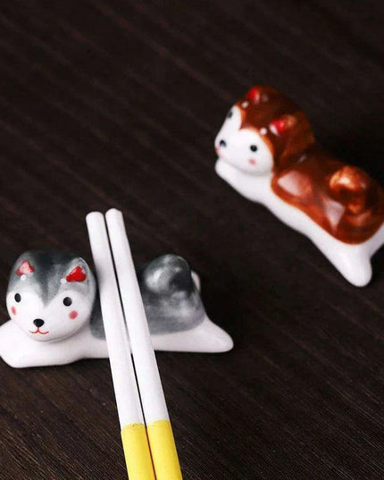 Charming Cat-Inspired Ceramic Chopstick Holder for Elegant Dining