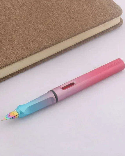 Elegant Aurora Blue-Purple Gradient Fountain Pen Set - Premium Writing Tool for Students and Professionals - Stylish EF Nib Design