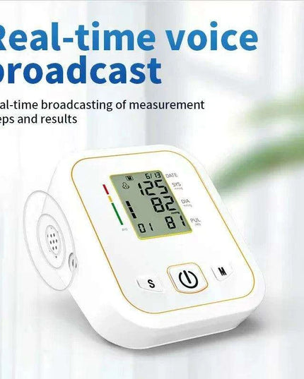 Smart Voice-Controlled Digital Arm Blood Pressure Monitor for Home Health Management