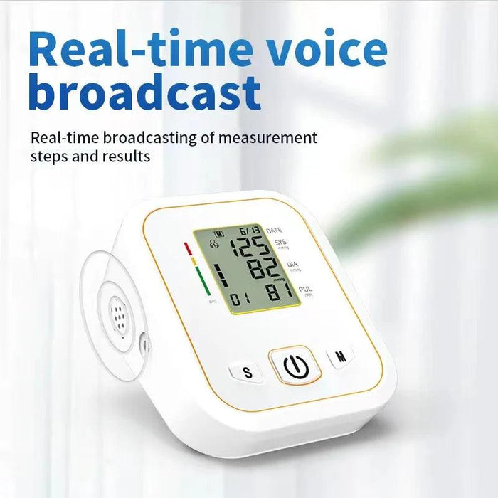 Digital Arm Blood Pressure Monitor with LCD Display and Voice Function