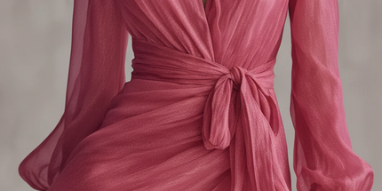 ZJASXMS Elegant Deep V Neck Long Sleeve Maxi Dress with High Slit Dresses elegant-deep-v-neck-hollow-party-dresses-woman-new-spring-wrap-tie-waist-high-slit-long-dress-femme-solid-long-sleeve-maxi-dress