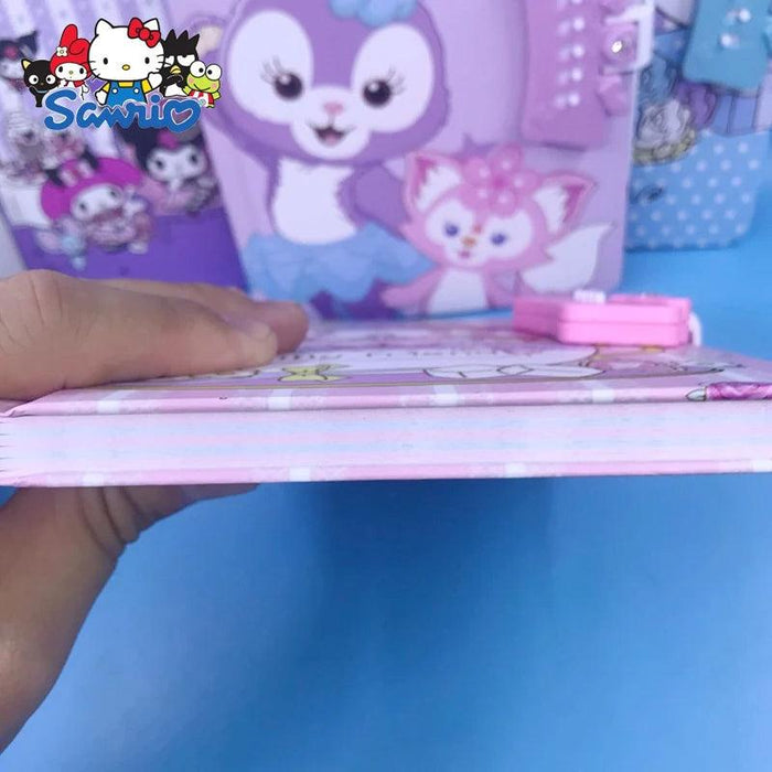 Adorable Sanrio Large Notebook with Password Lock & Stationery Set for Creative Kids