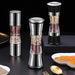 Stainless Steel Dual-Head Spice Grinder with Oversized Storage Compartment