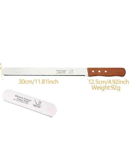 Ergonomic Wooden Handle Stainless Steel Slicing Knife Set - 4 Sizes for Ultimate Versatility