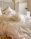 Pink / Full Size 4pcs / Flat Bedsheet