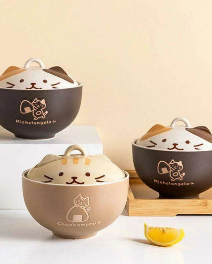 Playful Japanese Cat Ceramic Bowl Collection - Elevate Your Dining with Whimsical Delight
