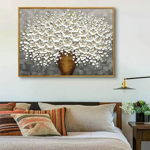 Gray Blossoms Complete Acrylic Art Set for Adults - All-in-One DIY Painting Kit with Canvas, Brushes, and Vibrant Paints