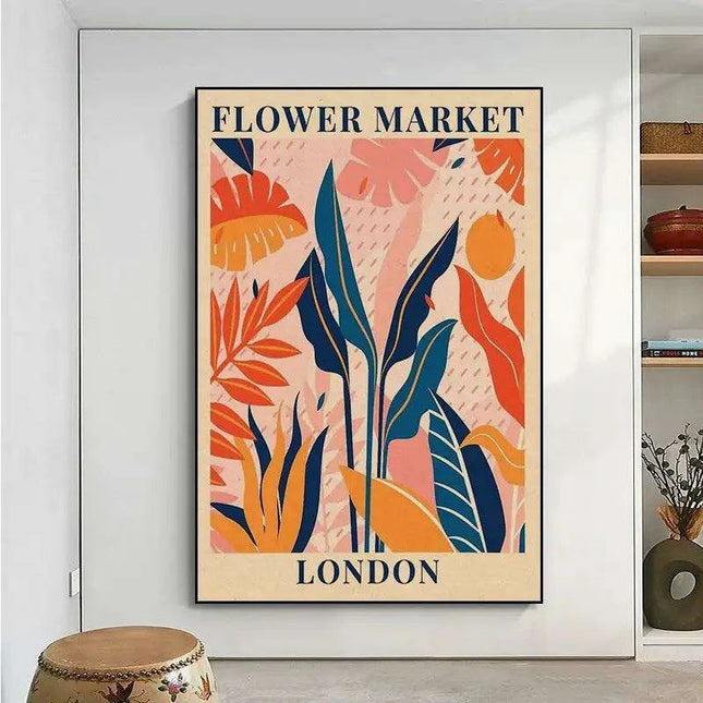 Classic Vintage Floral Art Posters for Chic Room and Cafe Decoration