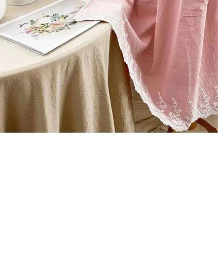 Charming Retro Floral Cotton-Linen Apron Dress for Women