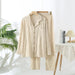 Chic Cotton Two-Piece Set Nighty: Elegant Sleepwear Pajamas for Women and Men