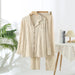 Luxurious Spring Cotton Two-Piece Nightwear Set: Stylish Pajamas for Him and Her